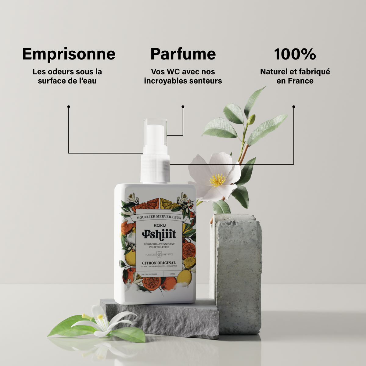 Pshiiit - Suppresseur d'odeurs de caca - Citron Orangé